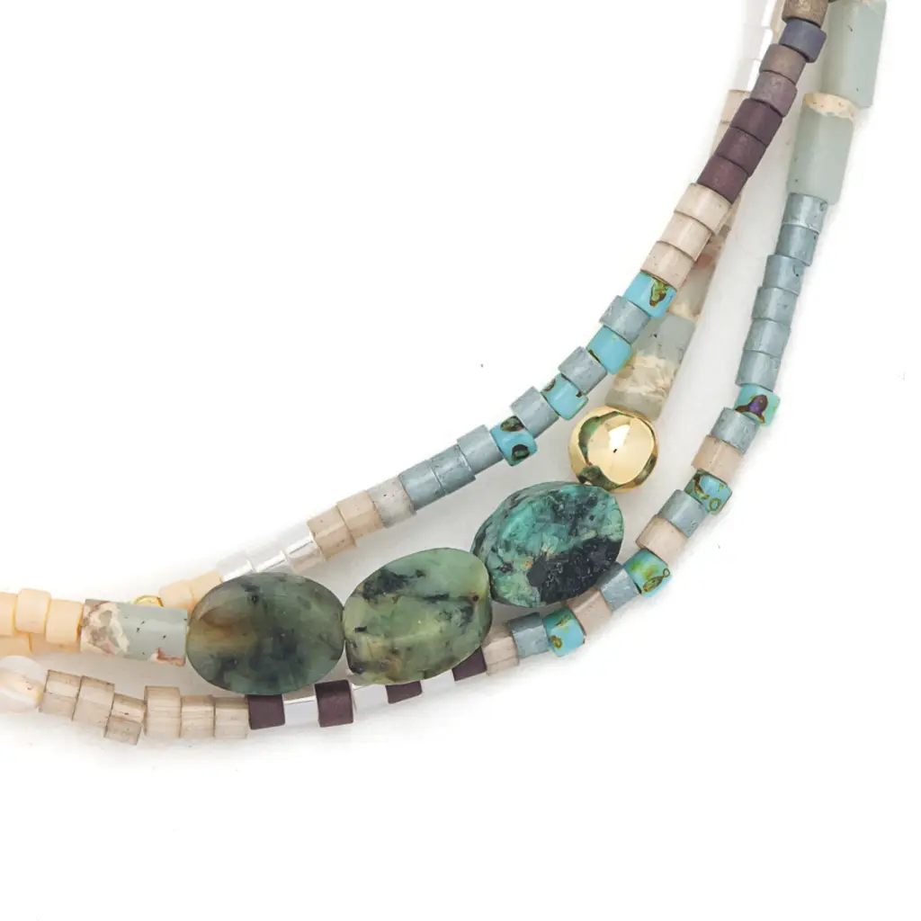 Mixed Media Bracelet - Echoes of Summer
