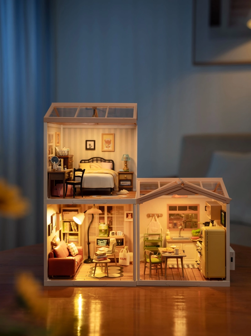 Miniature House Kit: Cozy Living Room