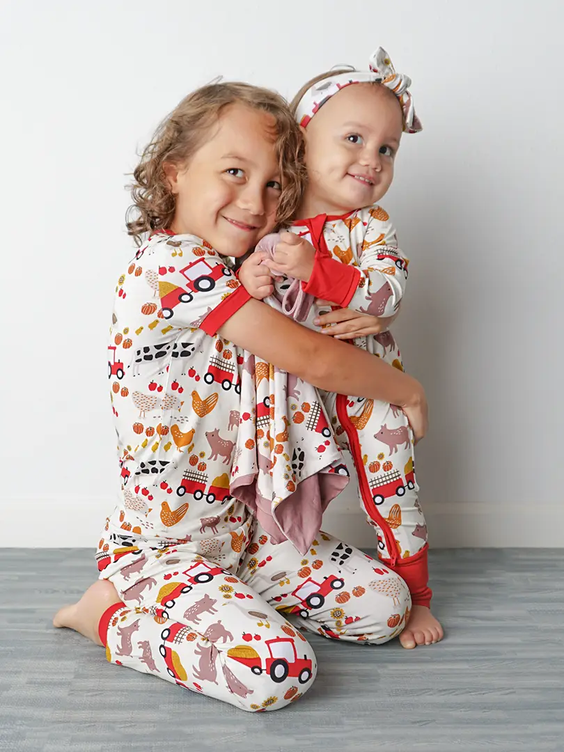 Kids Bamboo Pajamas Farm Friends – Lillies