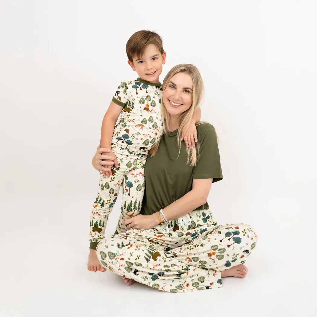 Kids Bamboo Pajamas In the Woods