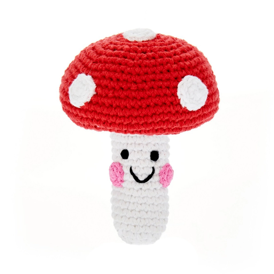 Knit Mushroom Rattle