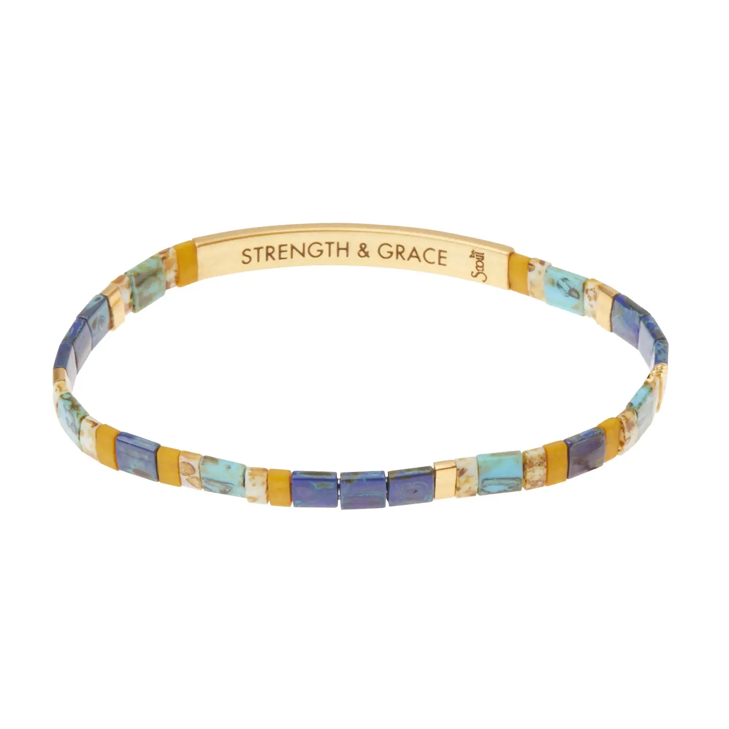 Good Karma Bracelet Strength & Grace: Indigo/Gold