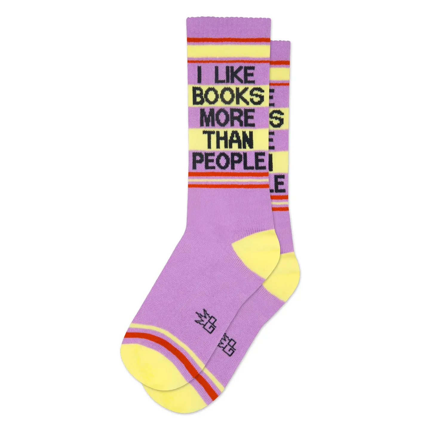 I Like Books More Than People Crew Socks