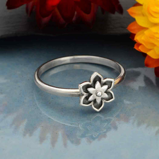 Sterling Mandala Mini Ring