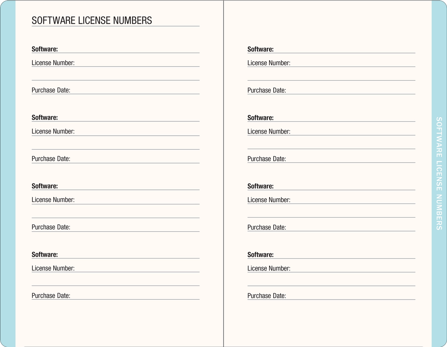 Blooms & Butterflies Internet & Password Log