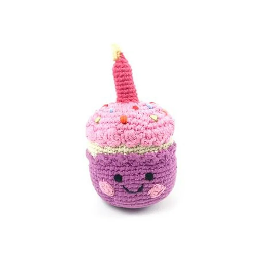 Cupcake Rattle w/ Candle Mulber