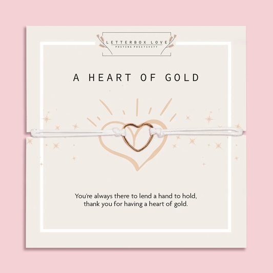 A Heart of Gold Thank You Bracelet