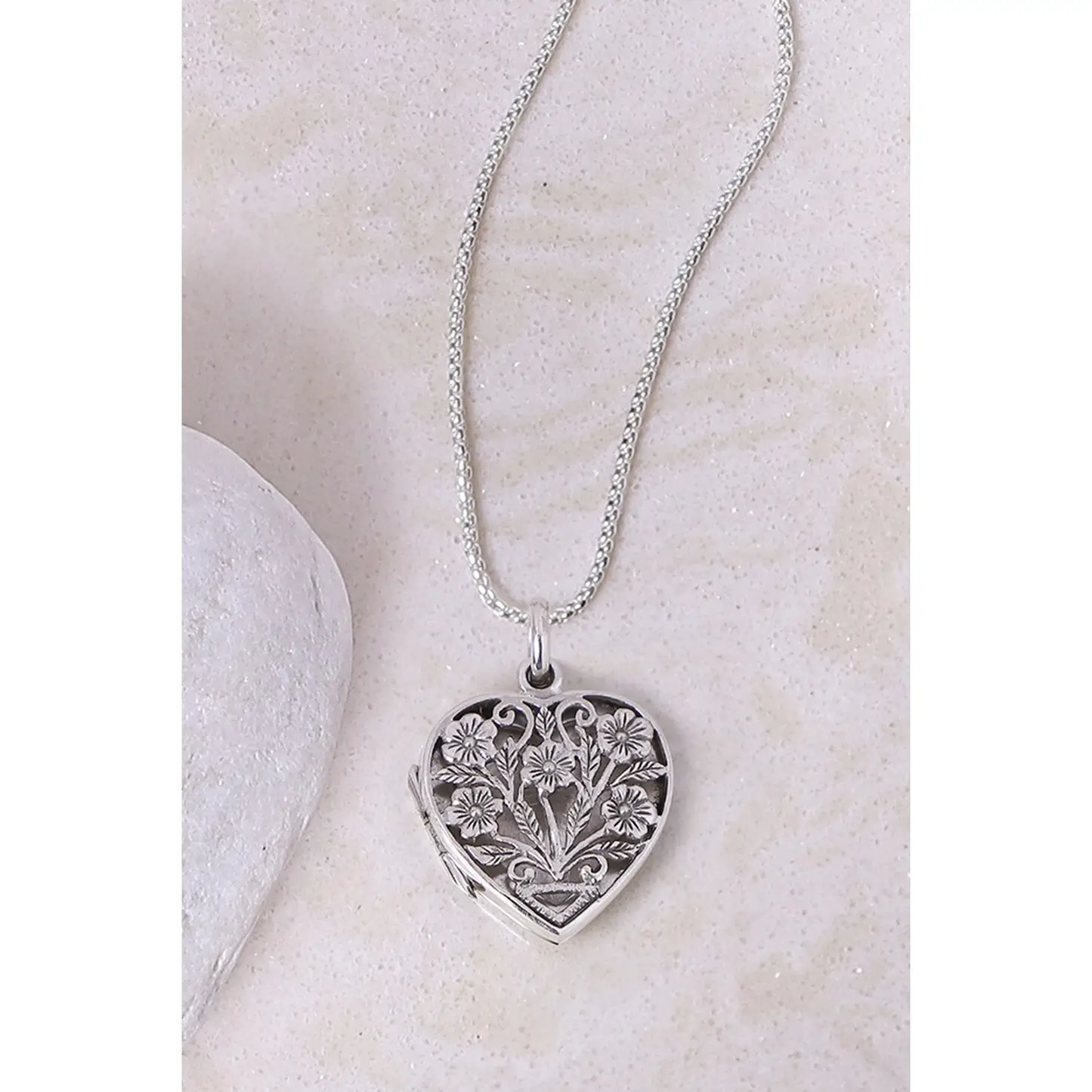 Filigree Heart Locket Necklace