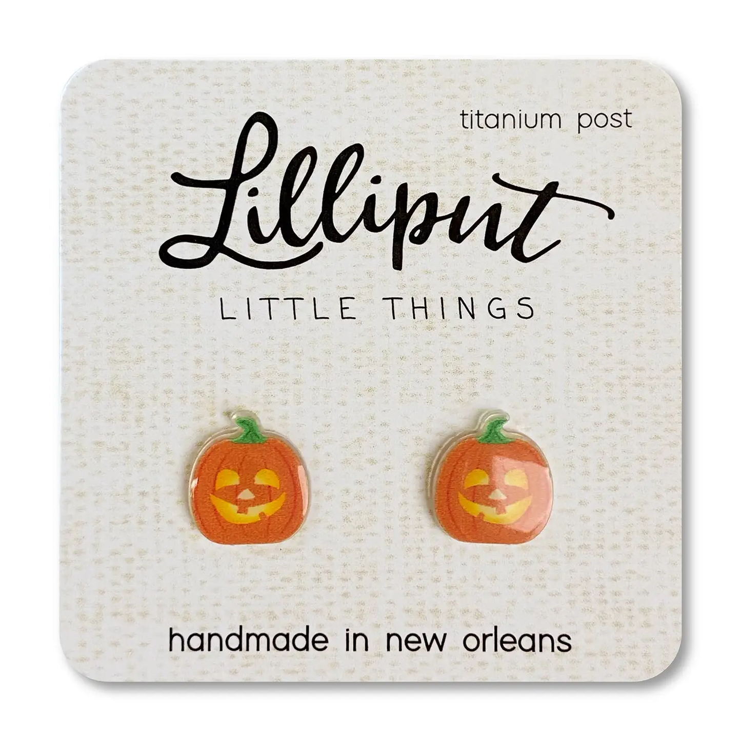 Jack O' Lantern Stud Earrings