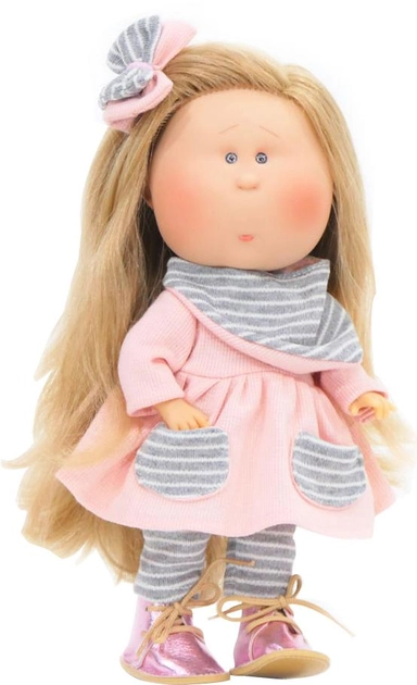 Doll Pink Dress Blonde Hair Bow
