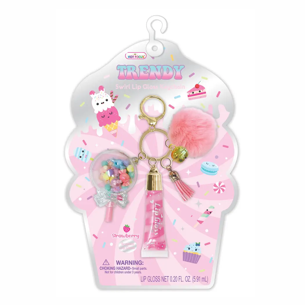 Sweets Lip Gloss Keychain Set