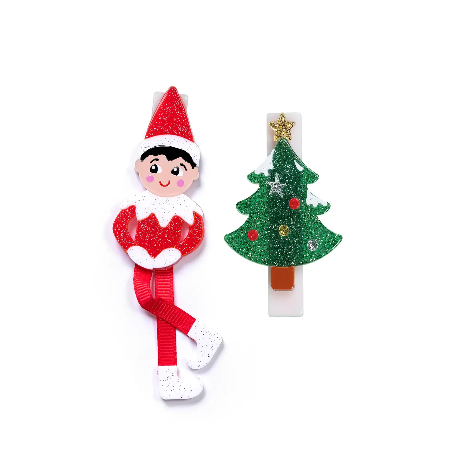 Elf & Xmas Tree Hair Clips