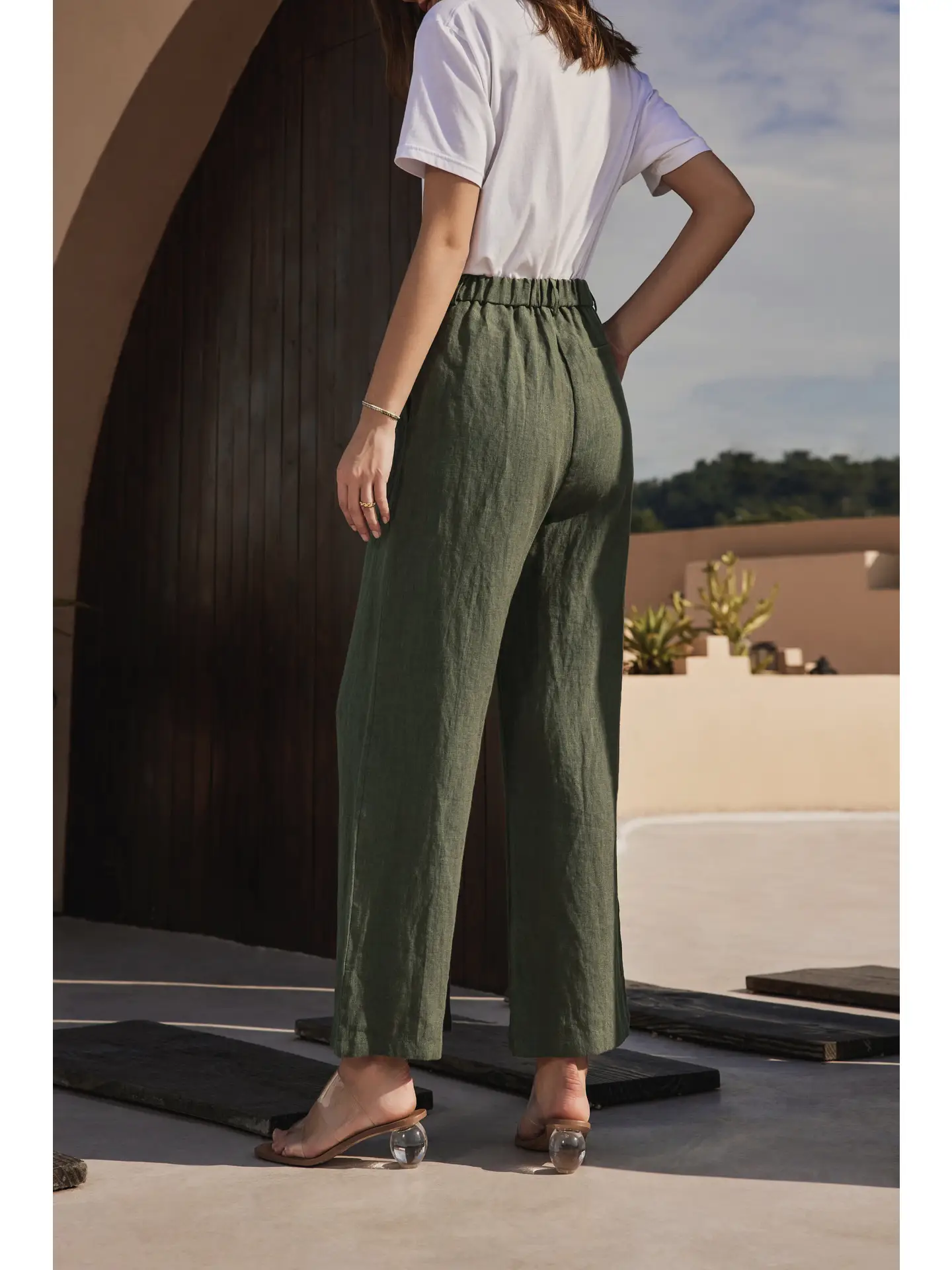 Flax-Linen Wide Leg Pants