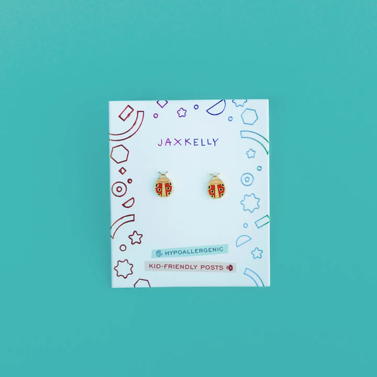 Ladybug Flat Back Earrings