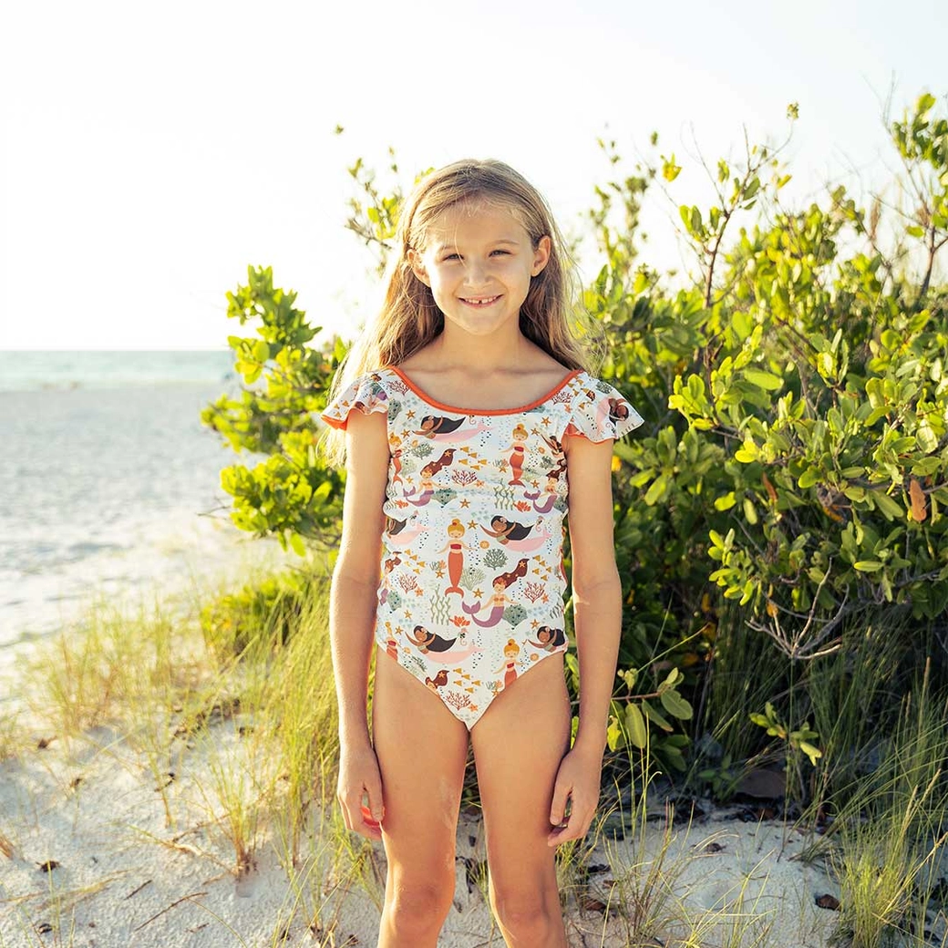 Girls Mermaids Reversible Swimsuit