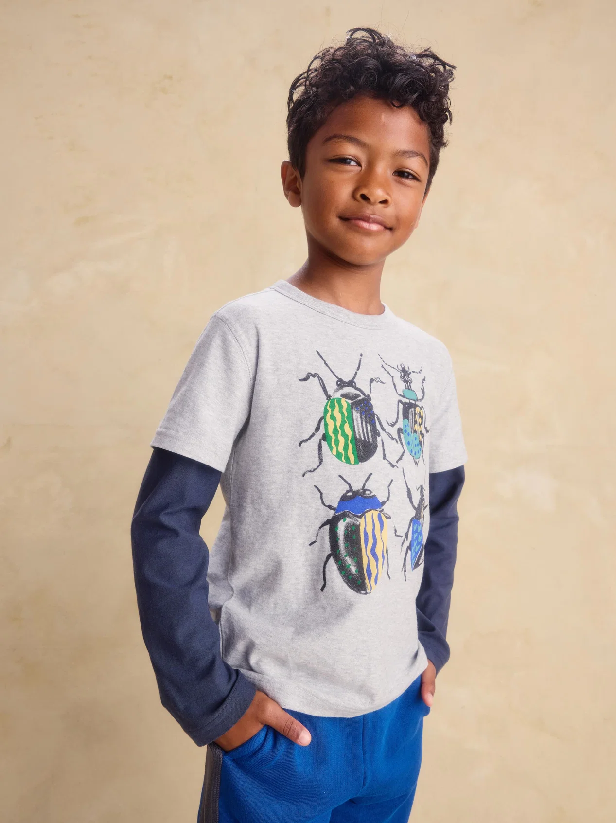 Kids British Beetles Layered Tee