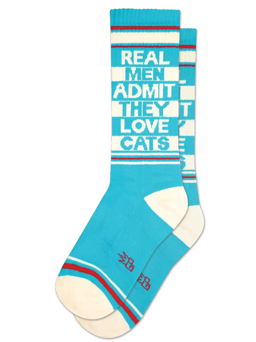Real Men Admit Love Cats Socks