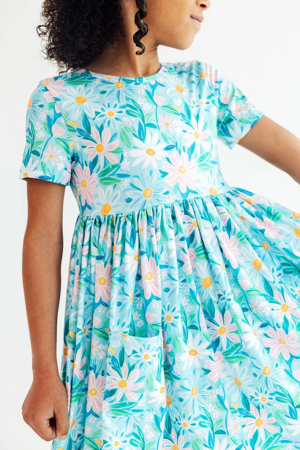 Girls Preppy Daisies Twirl Dress