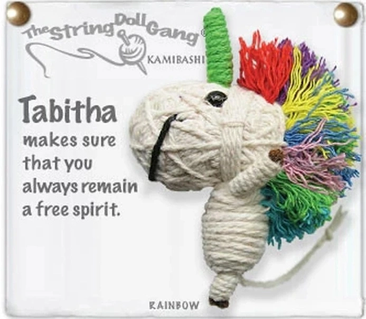 Tabitha Unicorn String Doll Keychain