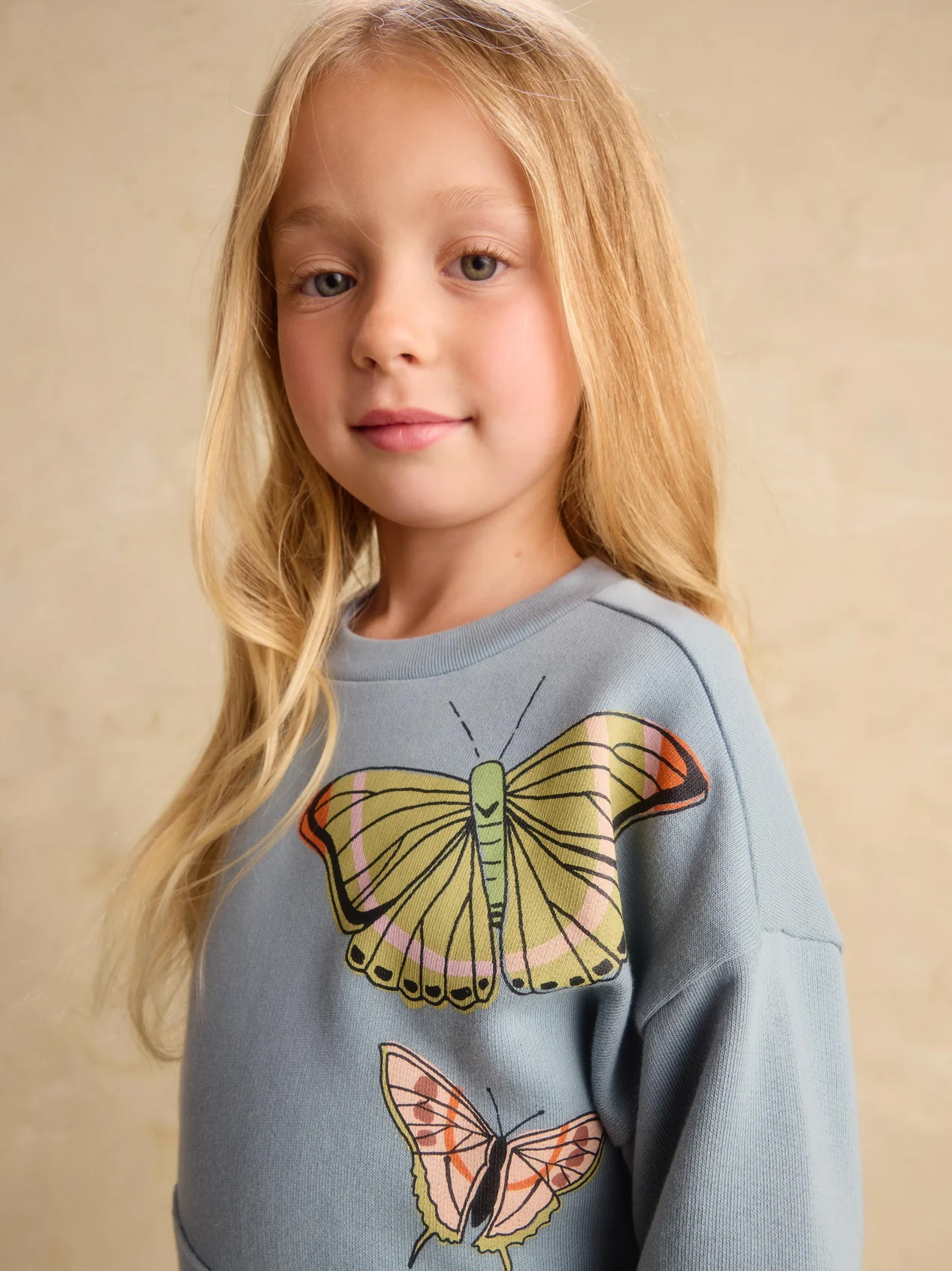 Girls Butterfly Kanga Popover Sweatshirt