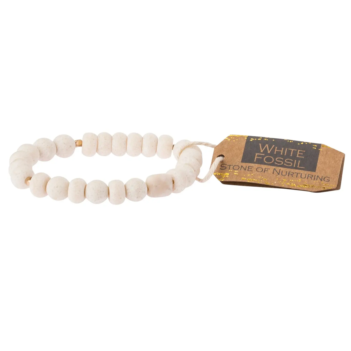 Stone Bracelet White Fossil for Nurturing
