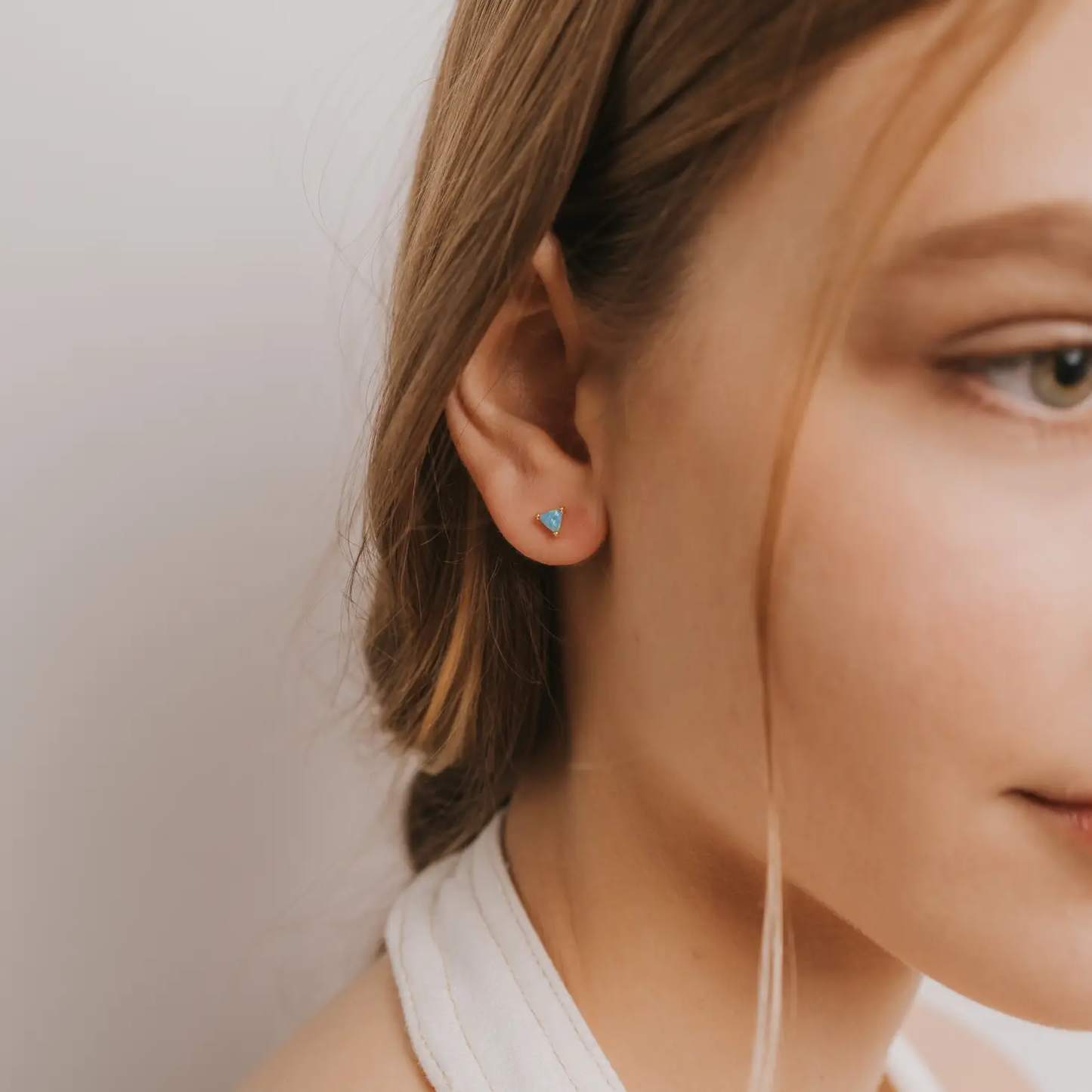 Mini Energy Earrings - Fire Opal
