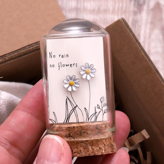 No Rain No Flowers Daisy Earrings