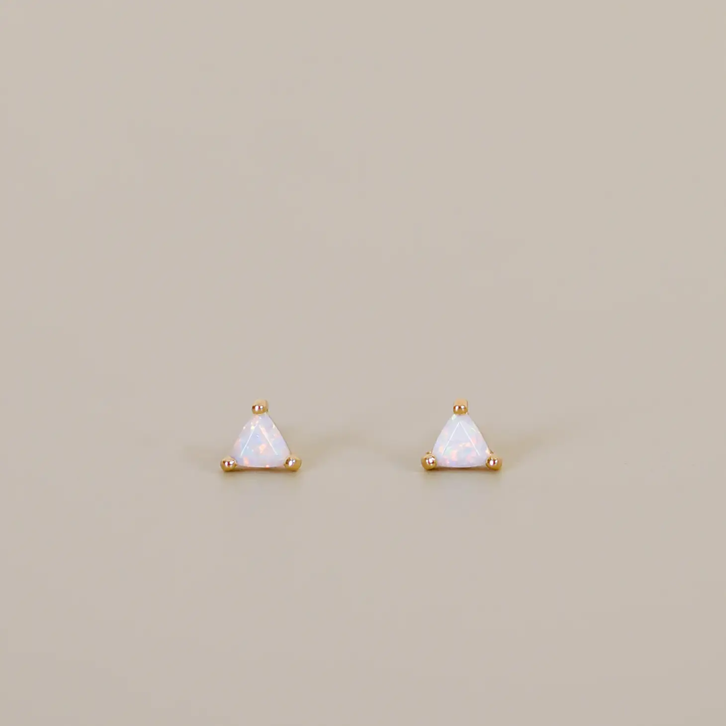 Mini Energy Earrings - White Opal