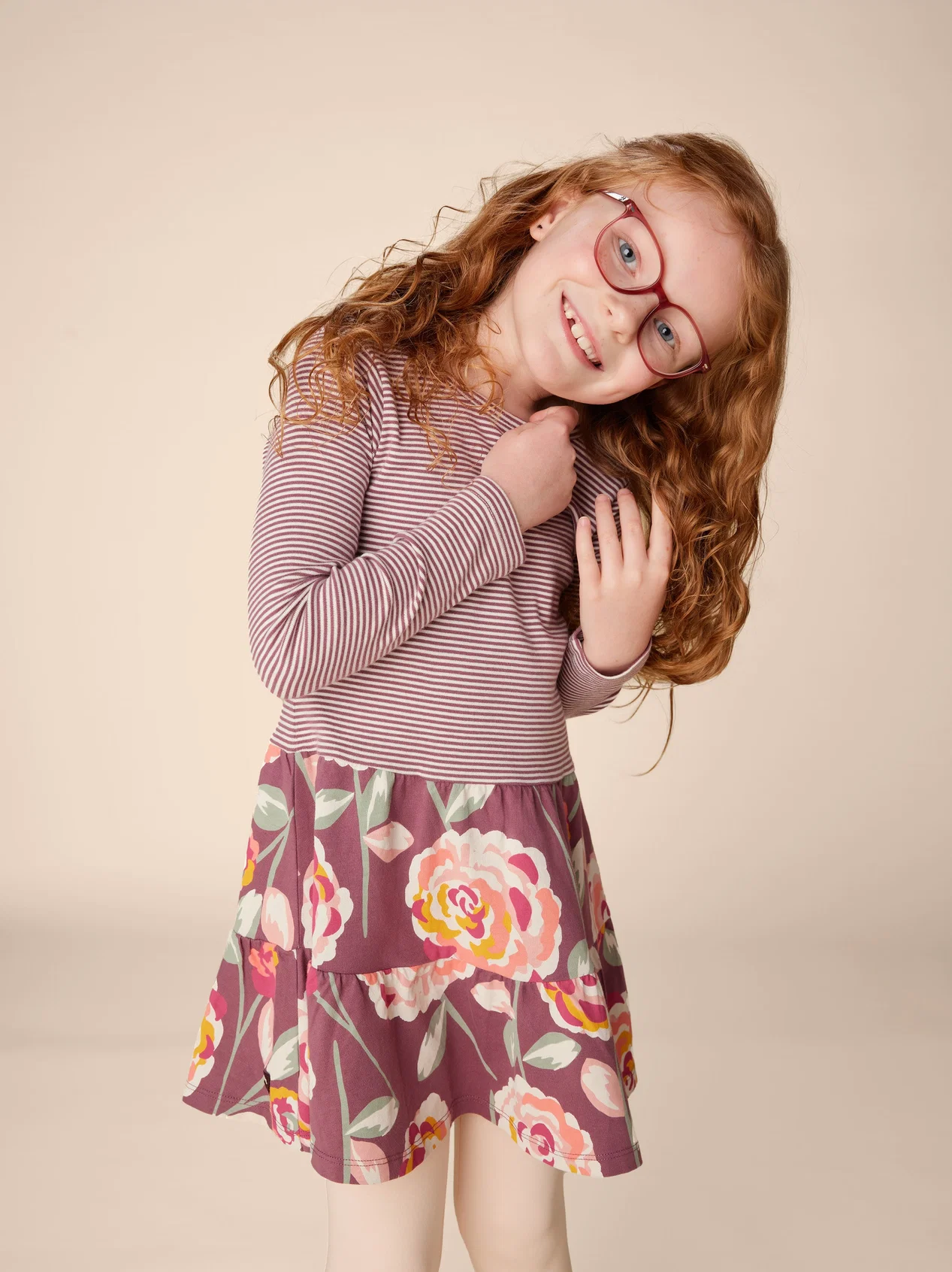 Girls Turkish Rose Tiered Dress