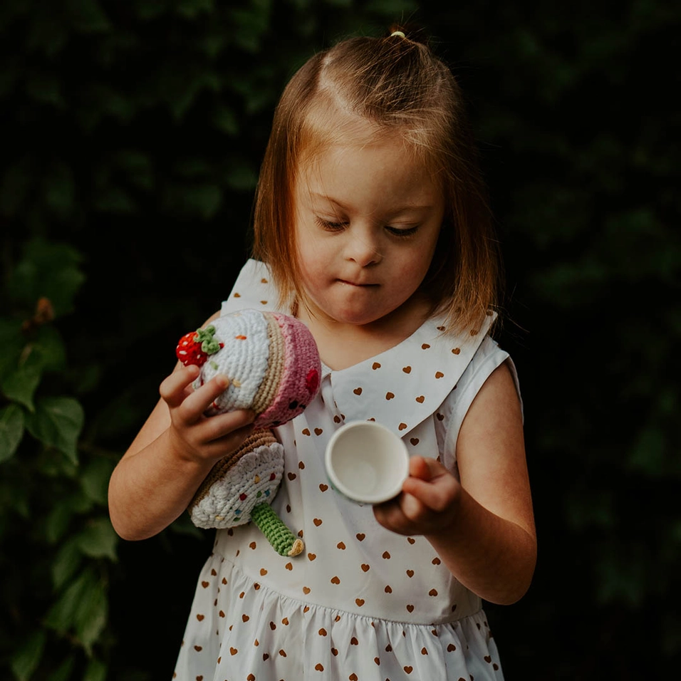 Friendly Cupcake Rattle w/ Strawberry