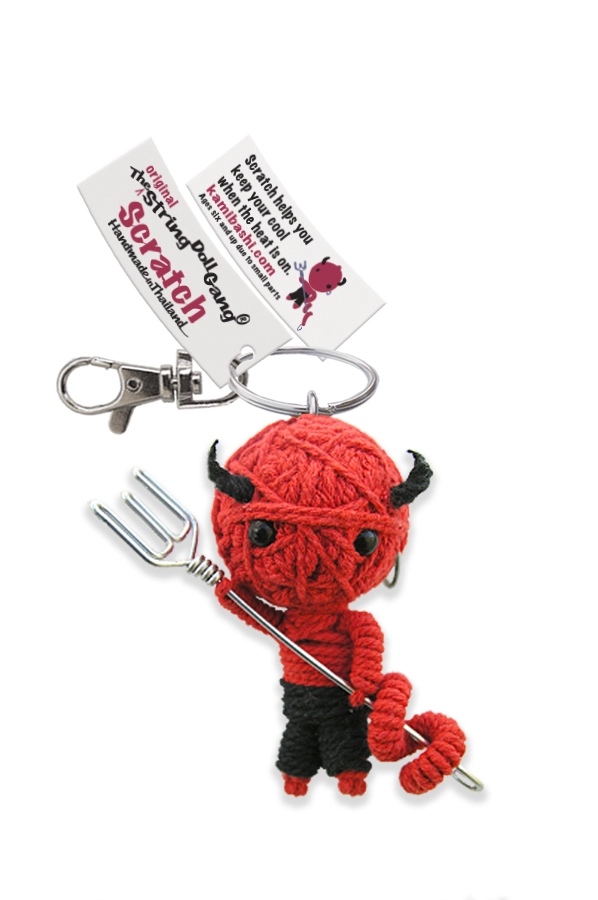 Scratch String Doll Keychain