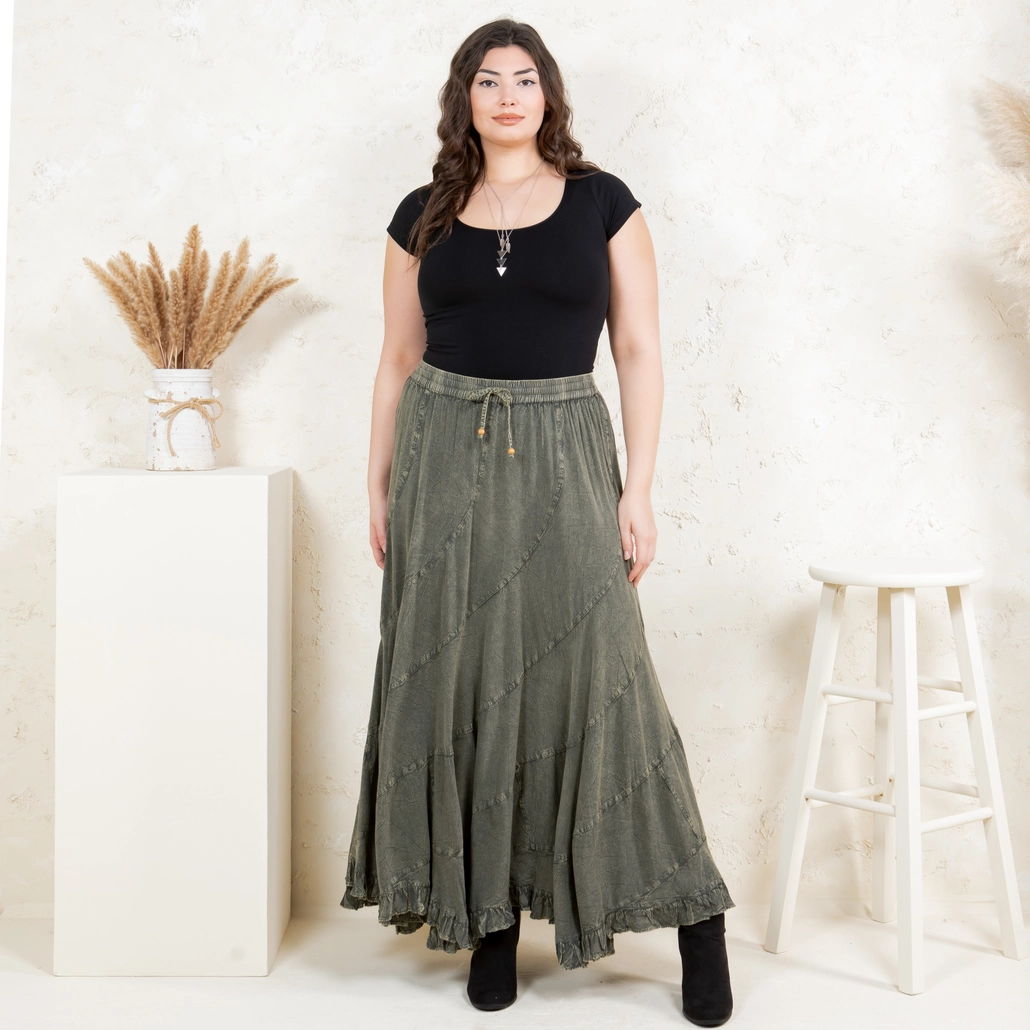 Boho Flair Asymmetrical Panel Skirt