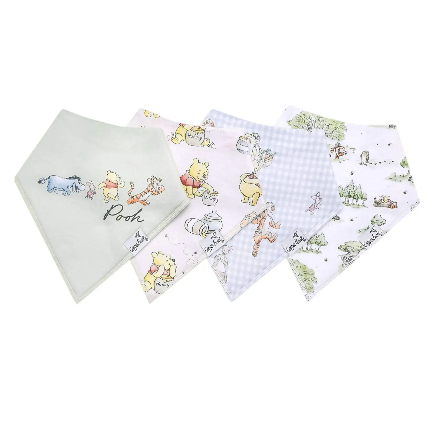 Winne Hundred Acre Woods Bandana Bib Set 4pk
