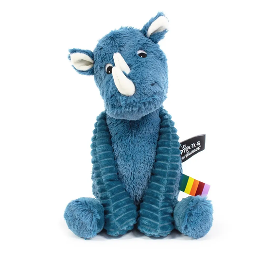 Les Ptipotos Plush Rhino - Blue