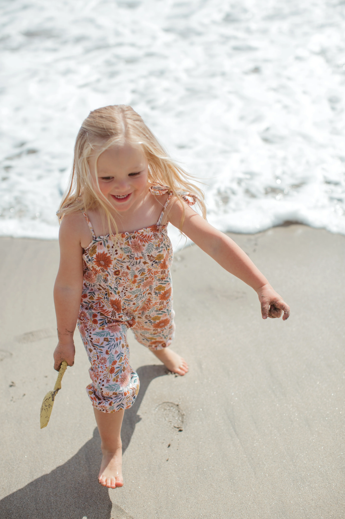 Girls Zinnia Muslin Tie Shoulder Romper