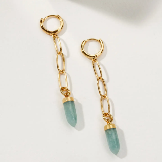 Chain Reaction Huggie Hoop Earrings