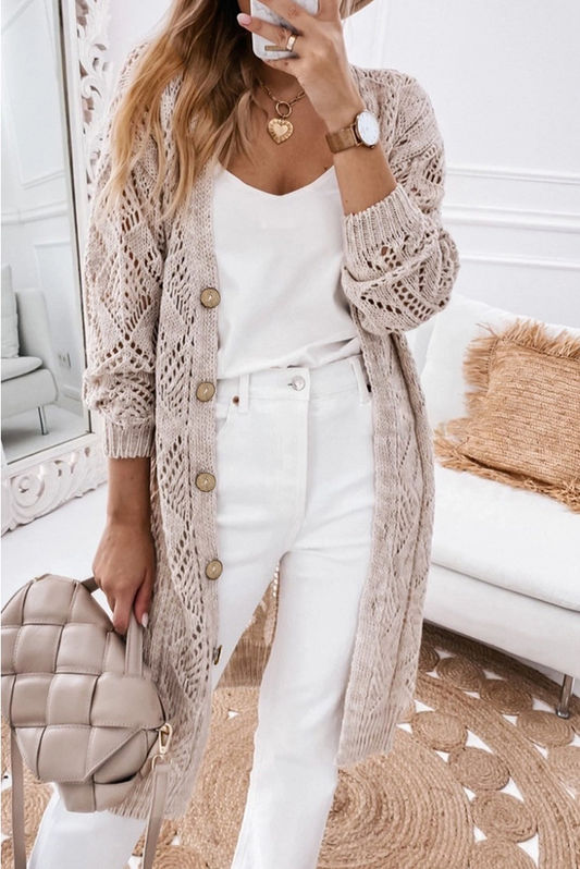 Openwork Knit Cardigan