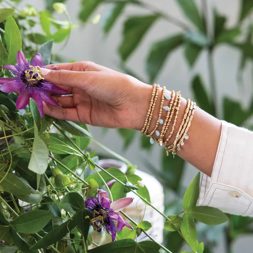 Metal Wrap Necklace/Bracelet/Anklet Timeless Rose Quartz Gold