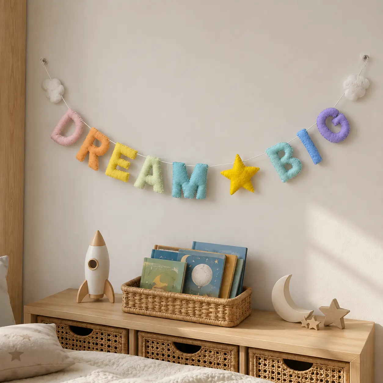 Dream Big Felted Garland