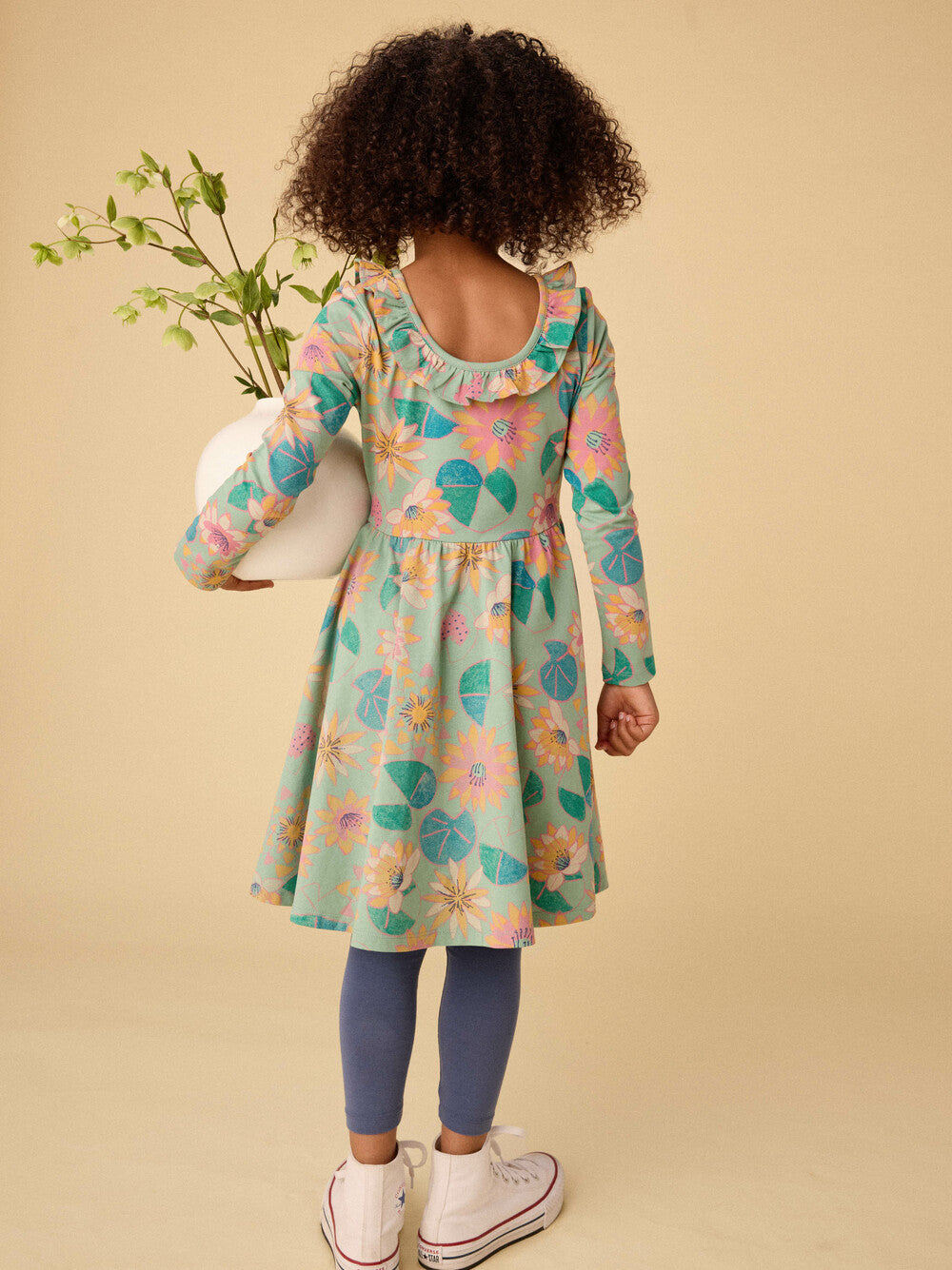 Girls Chalk Water Lillies Ballet Dress