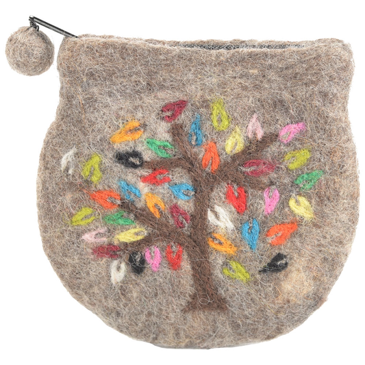 Tree of Life Felted Coin Purse
