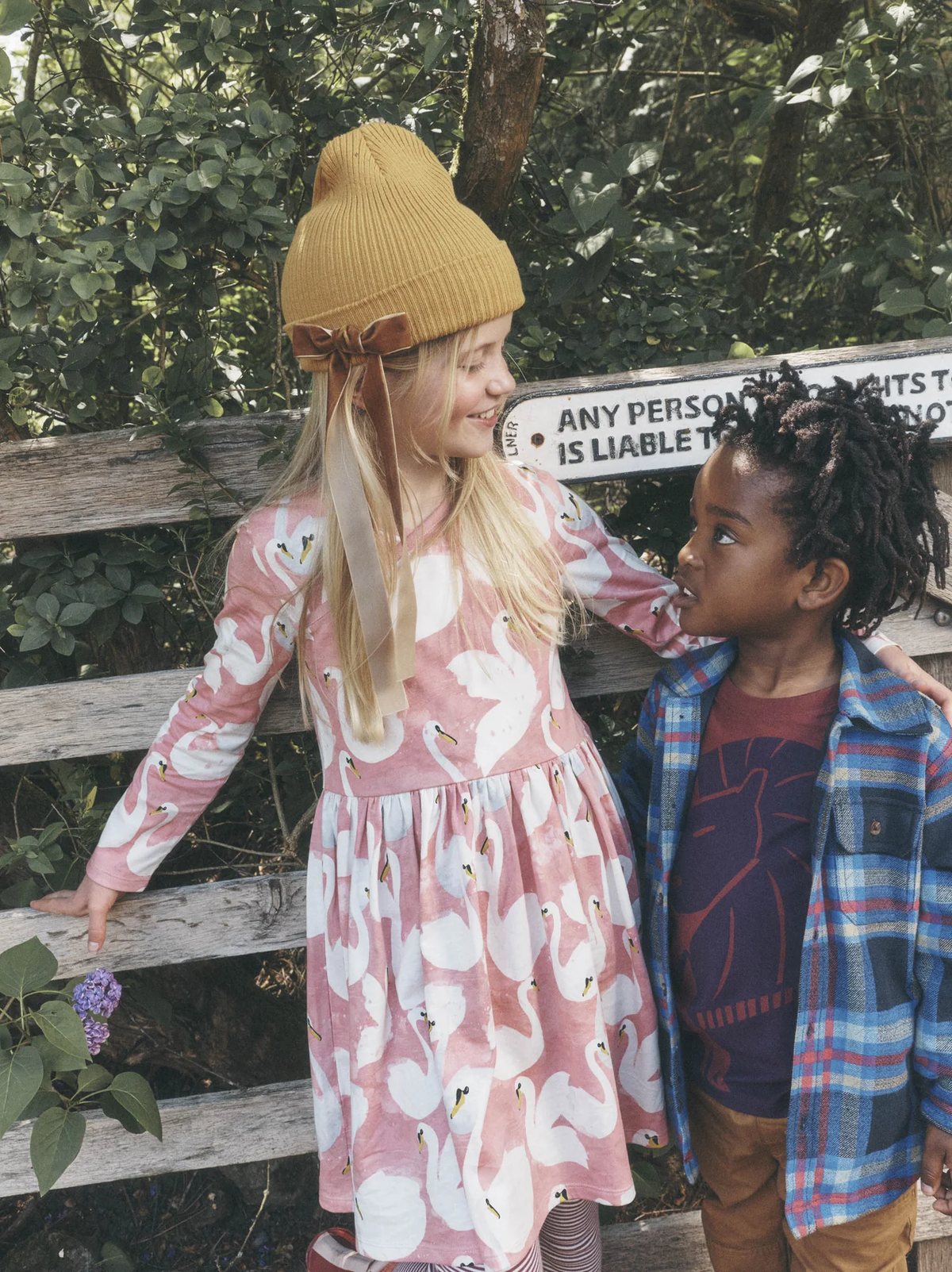 Girls The Queen’s Swan Wrap Neck Dress