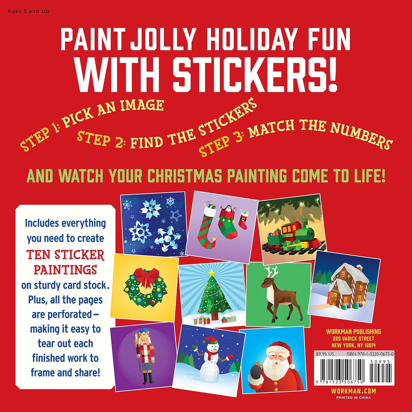 Paint By Sticker Christmas Book