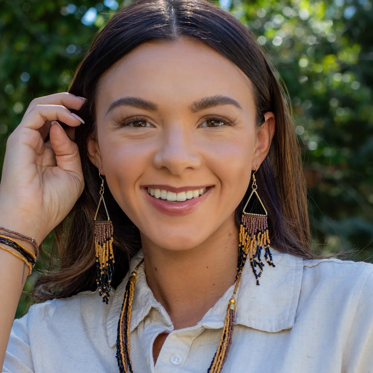 Sachi Beaded Safari Earrings