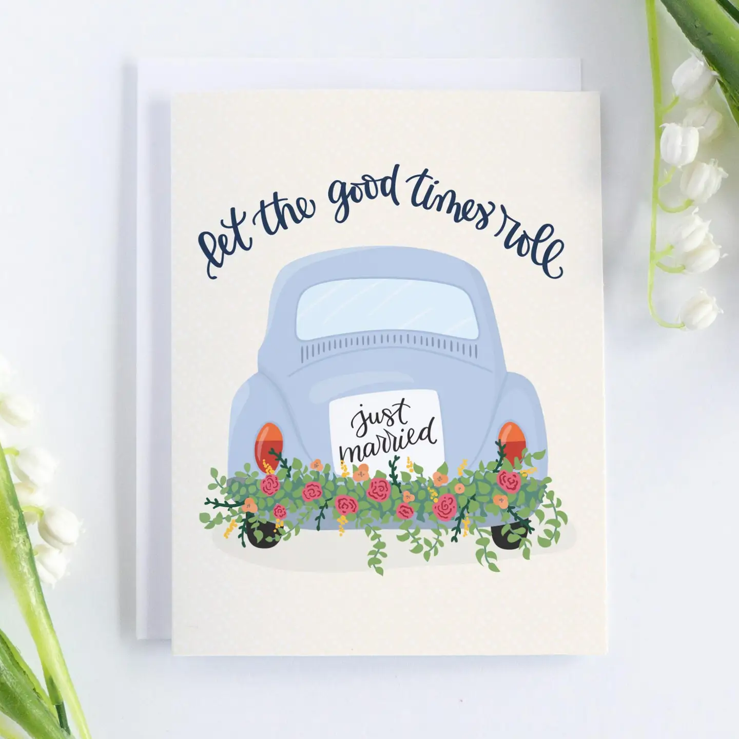 Let the Good Times Roll Wedding Card