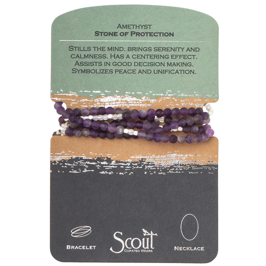 Stone Wrap Bracelet Amethyst