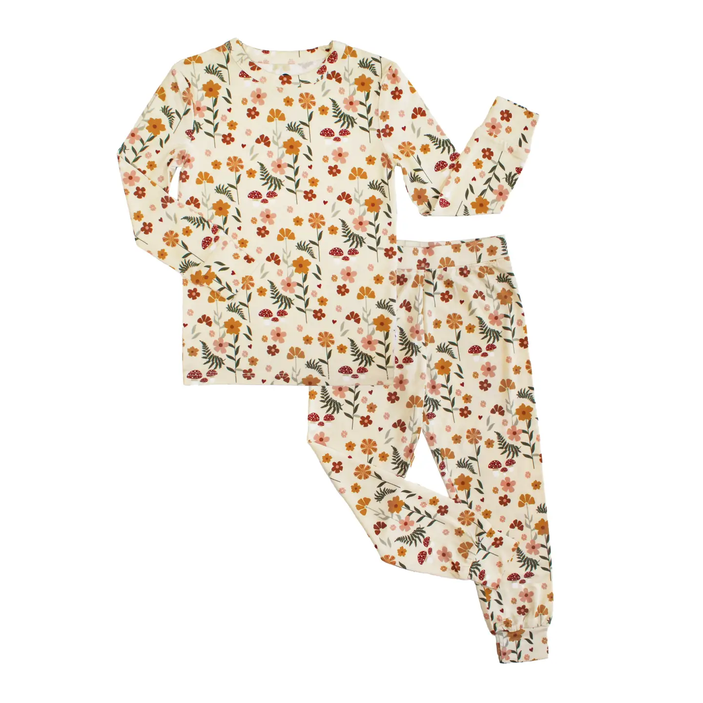 Kids Bamboo Pajamas Toadstool Garden