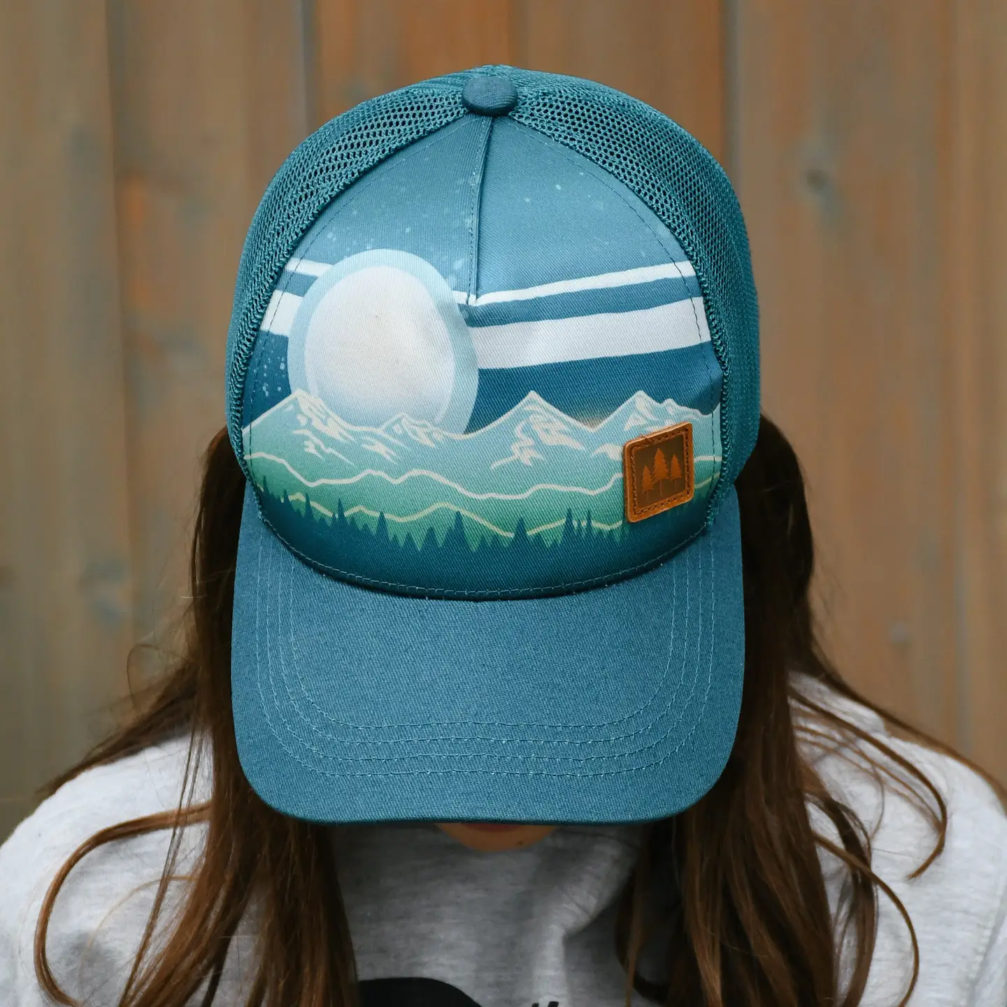 Mountain Stripe Kids Trucker Hat