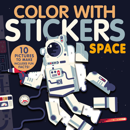 Color w/ Stickers Space Book