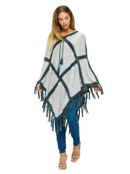 Boho Patchwork Poncho